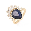 Brass with Natural Lapis Lazuli Finger Rings GG-CBACC2B-07G-05-4