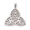 Non-Tarnish 304 Stainless Steel Hollow Pendants STAS-P313-04P-2