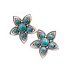 Alloy & Synthetic Turquoise Stud Earrings WGDB792-01-2