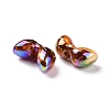 UV Plating Rainbow Iridescent Acrylic Beads PACR-H003-08-3