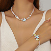 Alloy & Rhinestone & Glass & Porcelain & Plastic Pearl Beaded Necklaces & Beaded Bracelets FS-WG8B806-12-1