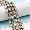 Electroplate Glass Beads Strands EGLA-P051-01A-G01-2