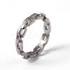 Tarnish Resistant 304 Stainless Steel Chain Finger Rings STAS-K011-06-16mm-P-2