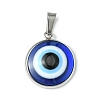 Stainless Steel Pave Resin Pendants PALLOY-JF02401-1