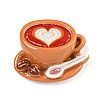 Coffee Theme Opaque Resin Decoden Cabochons RESI-M042-01B-1