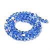 Transparent Electroplate Glass Beads Strands GLAA-Q099-D01-M01-3