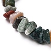 Natural Mixed Stone Chip Beaded Stretch Bracelets for Girl Women BJEW-JB06647-8