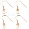 Beebeecraft 150Pcs Brass Round Beaded Earring Hooks KK-BBC0005-37-1