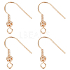 150Pcs Brass Round Beaded Earring Hooks KK-BBC0005-37-1
