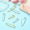 8Pcs 8 Styles Iron Rhinestone Safety Pins FIND-CJ0004-92-6