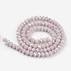 Electroplate Opaque Solid Color Glass Beads Strands X-EGLA-A034-P4mm-L08-2
