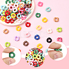 100Pcs Acrylic Twist Disc European Large Hole Beads MACR-SC0002-40-3
