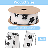 1Roll Printed Polyester Chiffon Ribbons OCOR-CY0002-35D-2