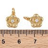 SHEGRACE Brass Micro Pave Clear Cubic Zirconia Charms XGRQ4N602-710G-3