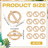 40Pcs 1-Hole Alloy Shank Buttons BUTT-MA0001-18KCG-2