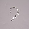 Alloy Ear Cuff Findings LS-FIND-WH0092-52S-1