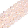 Electroplate Opaque Solid Color Glass Beads Strands EGLA-N002-27-B05-1
