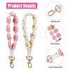 2Pcs 2 Colors Cotton Handmade Braided Wrist Lanyard Pendant Decorations KEYC-HY0001-20-3