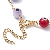 Lampwork Evil Eye Link Chain Bracelets BJEW-JB10043-4