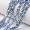 Electroplate Glass Beads Strands EGLA-A034-J8mm-S02-1
