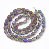 Electroplate Glass Beads Strands EGLA-T008-06B-2