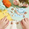 Flower/Ice Lolly/Bowknot Resin Pendant Locking Stitch Markers HJEW-AB00658-3