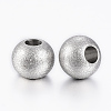 Tarnish Resistant 202 Stainless Steel Textured Beads STAS-K154-E-72P-2