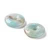 Natural Flower Amazonite China Safety Buckle Pendants G-M419-01A-2