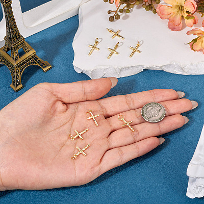 8Pcs Brass Pendants KK-TA0002-50-1