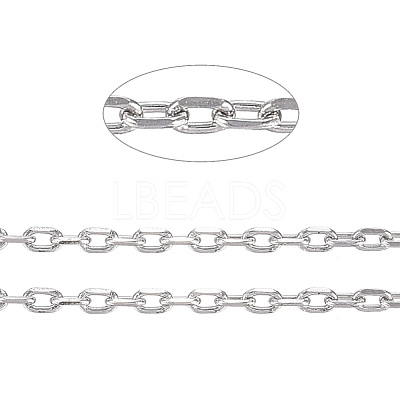Non-Tarnish 3.28 Feet 304 Stainless Steel Cable Chains X-CHS-D004-01P-1
