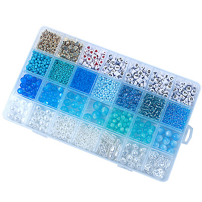 DIY 28 Style Resin & Acrylic & ABS Beads Jewelry Making Finding Kit DIY-NB0012-03A-1