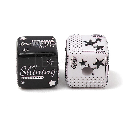 Y2K Style Printed Opaque Acrylic Beads AC-CBAC57E-03-1