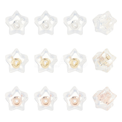36Pcs 3 Colors Silicone Ear Nuts SIL-AR0001-08-1