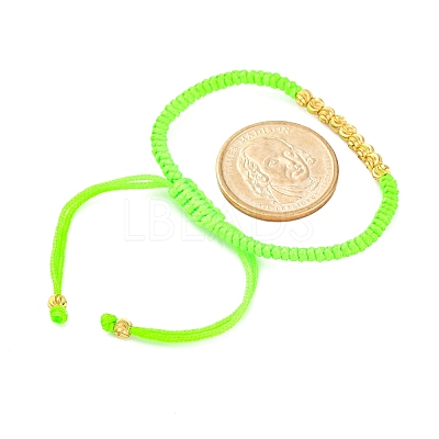 Polyester Cord Braided Bead Bracelets for Women BJEW-L698-01G-06-1