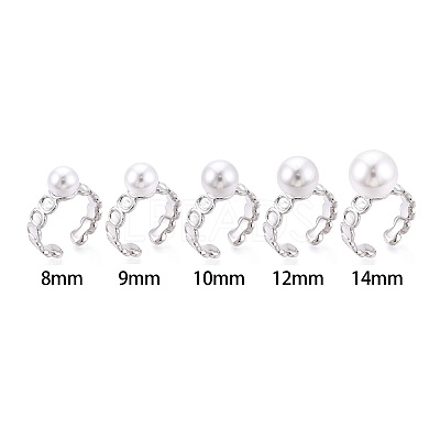 Oval Brass Cuff Ring Settings KK-T076-66P-1