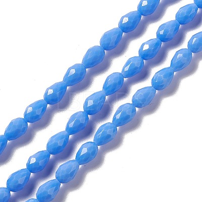Faceted Glass Beads Strands GLAA-E037-01D-1