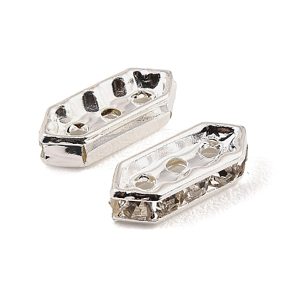 Brass Crystal Rhinestone Spacer Bars RB-T019-01E-S-1