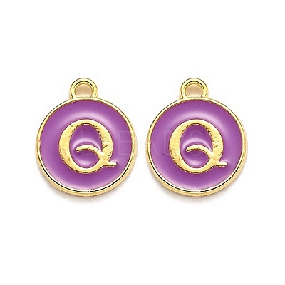 Golden Plated Alloy Enamel Charms LS-ENAM-Q437-12Q-1
