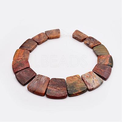 Natural Picasso Stone/Picasso Jasper Graduated Bead Strands G-P296-H01-1