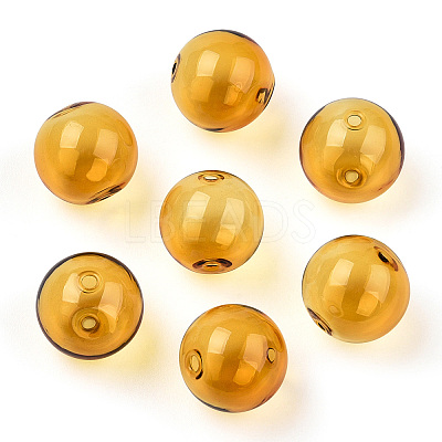 Transparent Blow High Borosilicate Glass Globe Beads GLAA-T003-09C-1