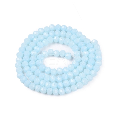 Opaque Solid Color Imitation Jade Glass Beads Strands EGLA-A044-P4mm-D06-1