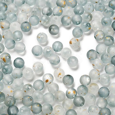 Frosted Transparent Acrylic Beads OACR-F013-12F-1