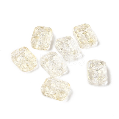 Transparent Spray Painted Glass Beads GLAA-I050-08A-1