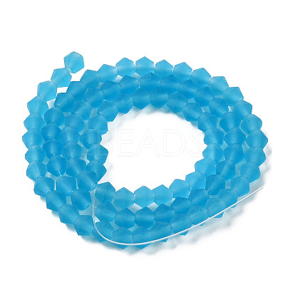 Imitate Austrian Crystal Frosted Glass Beads Strands EGLA-A039-T6mm-MD19-1