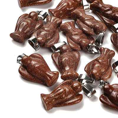 Synthetic Goldstone Pendants G-B127-10P-01-1