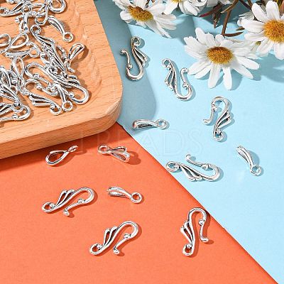 Tibetan Style Alloy Hook and Eye Clasps LS-LF1157Y-NF-1