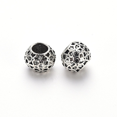 Tibetan Style Alloy European Beads TIBE-N006-76AS-LF-1