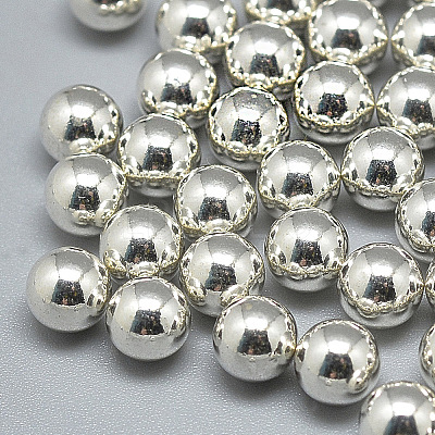 925 Sterling Silver Beads STER-T002-232S-4mm-1