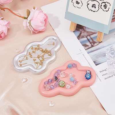 2Pcs 2 Colors Resin Jewelry Plate AJEW-DC0001-51-1