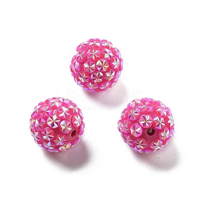 Acrylic Rhinestone Ball Beads OACR-A035-01L-1